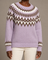 Bernice | Violetti fair isle -kaarrokeneule