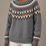 Corinne | Harmaa fair isle -kaarrokeneule