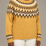 Darlene | Kullankeltainen fair isle -kaarrokeneule