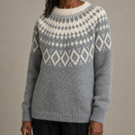 Maureen | Harmaa vintage fair isle -neulepusero