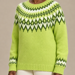 Eloise | Neonkeltainen fair isle -kaarrokeneule