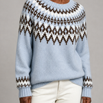 Faye | Taivaansininen fair isle -kaarrokeneule