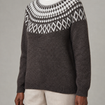 Ophelia | Musta vintage fair isle -neulepusero