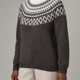 Ophelia | Musta vintage fair isle -neulepusero
