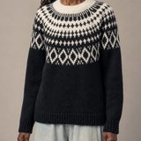 Sylvia | Harmaa vintage fair isle -neulepusero