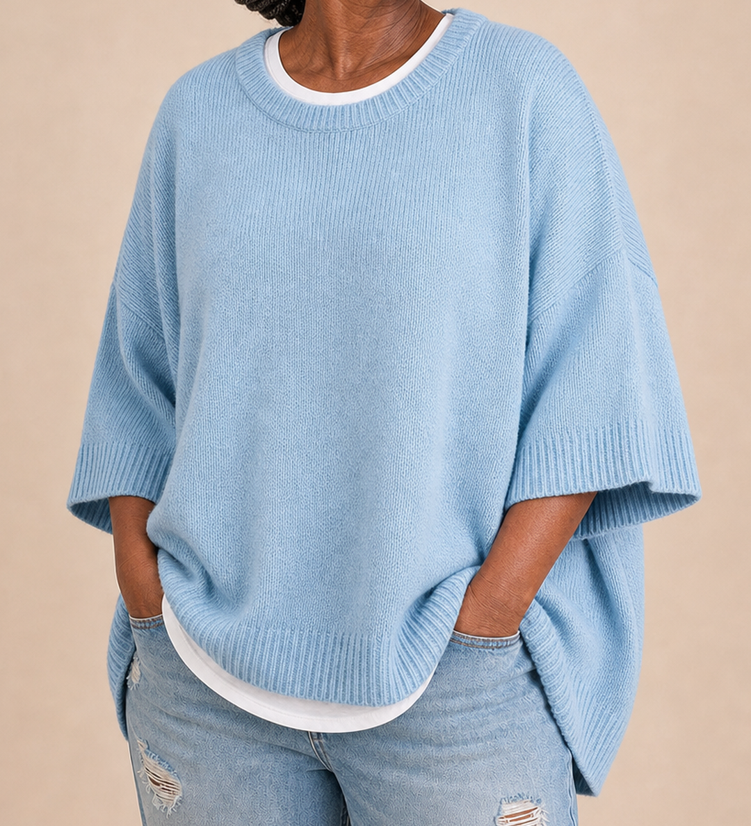 Iva | Neulottu poncho