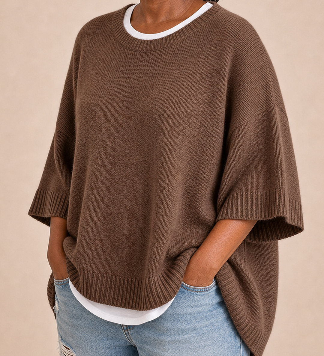 Iva | Neulottu poncho