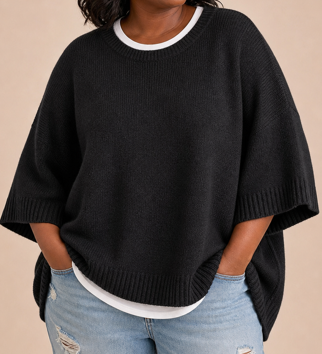 Iva | Neulottu poncho