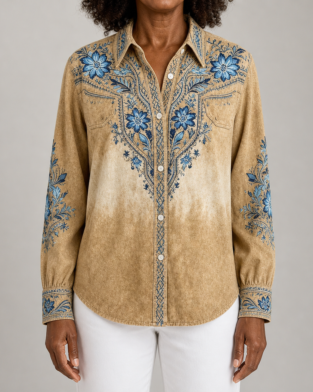 Tucson | Vintage-henkinen western-kukkapusero