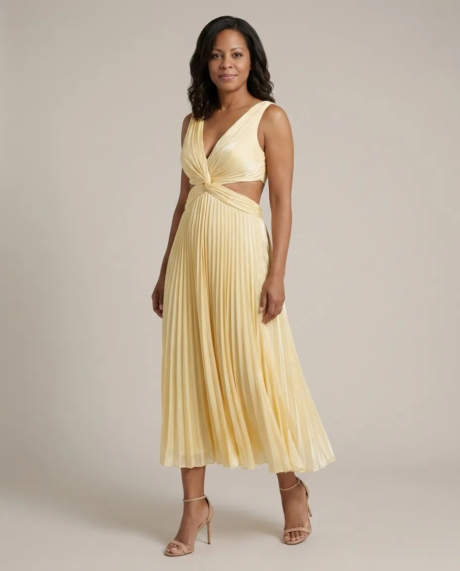 Keira | Säteilevä kierretty mekko