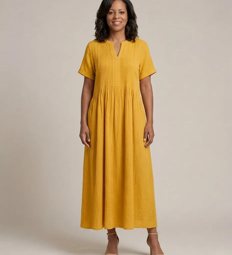 Nathalia | Laskostettu mekko